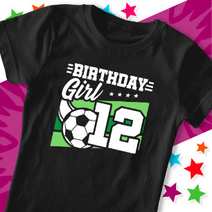 12 Year Old Soccer Football 12th Birthday Girl T-Shirt