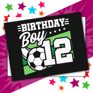 12 Year Old Soccer Football Kids 12th Birthday Boy Postcard