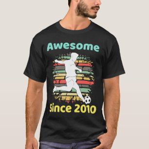 12 Year Old Soccer Player Awesome Since 2010 12th  T-Shirt