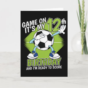 12 Year Old Soccer Player Boy 12th Birthday Soccer Card