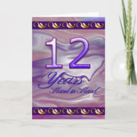 12 Years Hand in Hand (anniversary card)