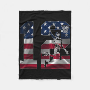12 Years Number 12 Sketll 12th Birthday  Fleece Blanket