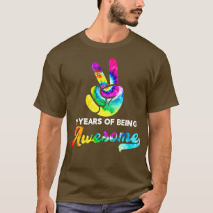 12 Years Of Being Awesome Tie Dye Birthday T-Shirt