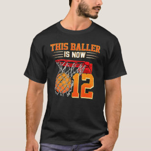 12 Years Old 12th Birthday Basketball For Boys Par T-Shirt