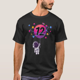 12 Years Old 12th Birthday Boy Astronaut T-Shirt