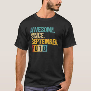 12 Years Old Awesome Since September 2010 12th 2 T-Shirt