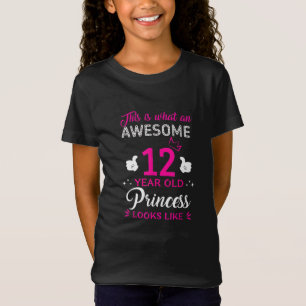 12 Years Old Birthday gift for princess girl T-Shirt