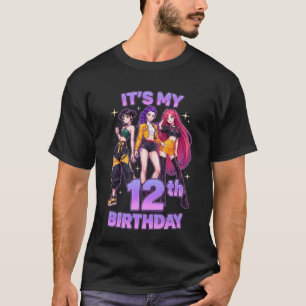 12 Years Old Birthday K pop Kids 12th Bday Girls K T-Shirt
