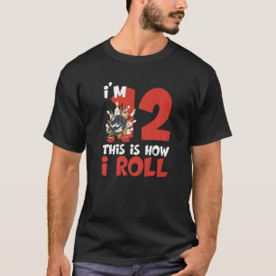 12 Years Old Bowler 12th Birthday Kids Bowling Bir T-Shirt