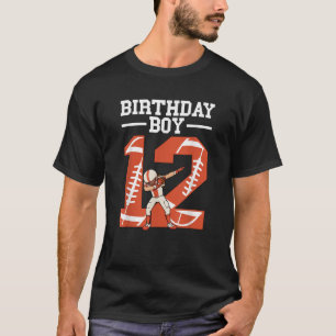 12 Years Old Boy Football Player 12th Football Bir T-Shirt