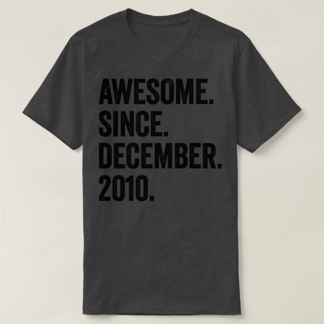 12 Years Old December 2010 12th Birthday2 T-Shirt (Design Front)