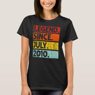 12 Years Old  Legend Since July 2010 12th Birthday T-Shirt