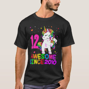 12 Years Old Unicorn Flossing 12Th Birthday Girl U T-Shirt