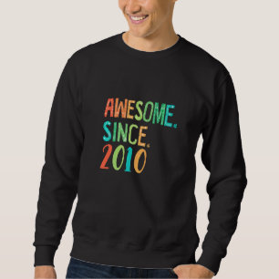 12 Yrs Old Girl Heart Floral Decor Awesome Since Sweatshirt