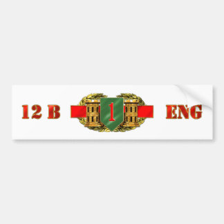 12B 1st Infantry Division Bumper Sticker