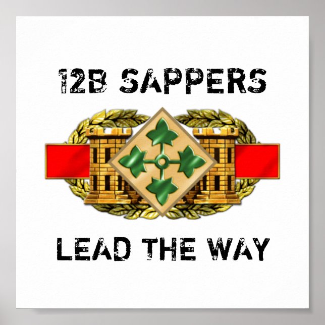 12B 4th Infantry Division Poster (Front)