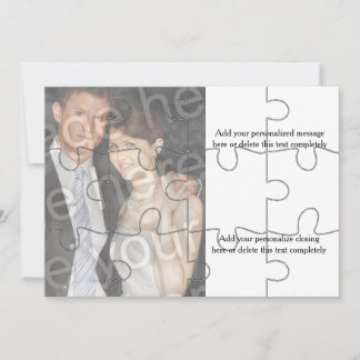12pc Custom Photo MOCK Puzzle Horizontal Invite