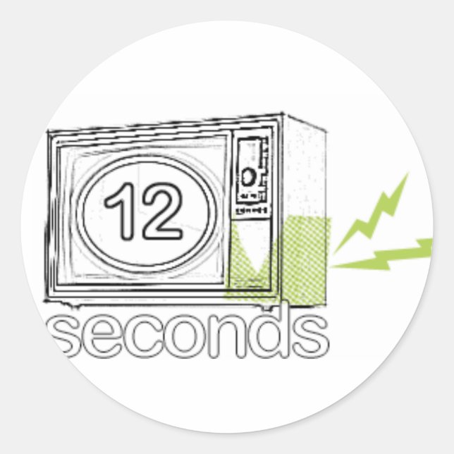 12seconds.tv Sticker (Front)