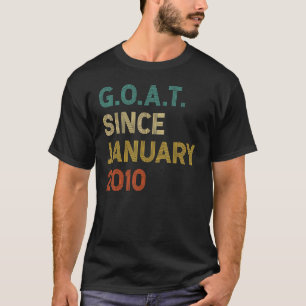 12th Birthday 12 Years Old Goat Since January 2010 T-Shirt