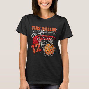12th Birthday Basketball Fun 12 Years Old Kids Gi T-Shirt