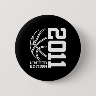 12th Birthday Basketball Limited Edition 2011 6 Cm Round Badge