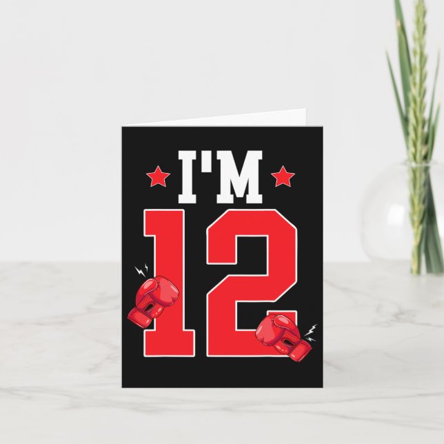 12th Birthday Boxing Twelve Year Old Boxer Birthda Card (Front)