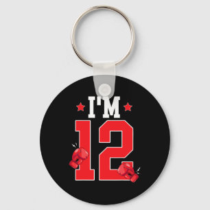 12th Birthday Boxing Twelve Year Old Boxer Birthda Key Ring