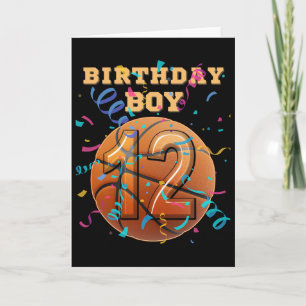 12th Birthday Boy 12 Years Old Sketll Players Team Card