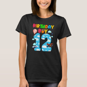 12th Birthday Boy Aeroplane Pilot 12 Year Old Heli T-Shirt
