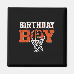 12th Birthday Boy Basketball Lover 12 Years Old Bd Magnet