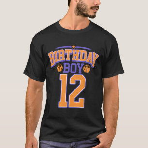 12th Birthday Boy Basketball Lover 12 Years Old Bd T-Shirt