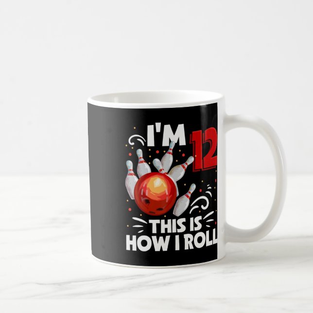 12th Birthday Boy Bowling This Is How I Roll 12 Ye Coffee Mug (Right)