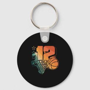 12th Birthday Boy Sketll Player Sketll 12 Years Ol Key Ring