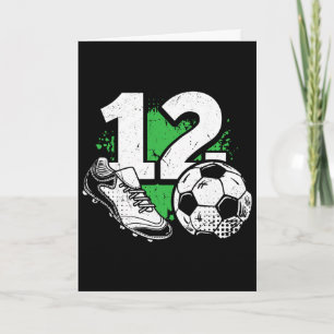 12th Birthday Boy Soccer Player Football 12 Years Card