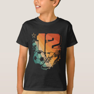 12th Birthday Boy Soccer Player Football 12 Years T-Shirt