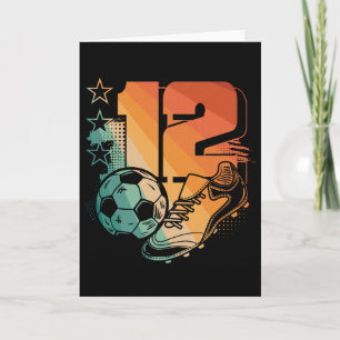 12th Birthday Boy Soccer Player Footll 12 Years Ol Card