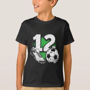 12th Birthday Boy Soccer Player Footll 12 Years Ol T-Shirt