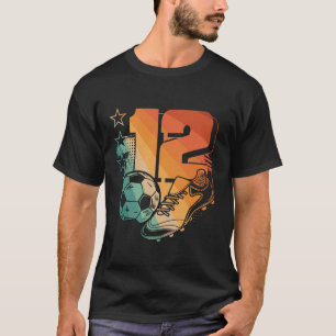 12th Birthday Boy Soccer Player Footll 12 Years Ol T-Shirt