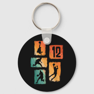 12th Birthday Boys Basball Player Basball 12 Years Key Ring