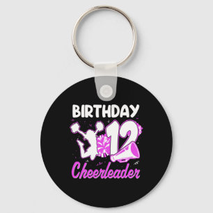 12th Birthday Cheerleader Girl 12 Years Old Cheerl Key Ring