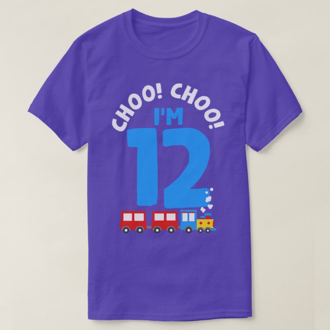 12th Birthday Choo Choo Train T-Shirt (Design Front)