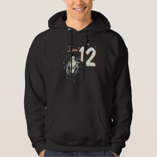 12th Birthday Cute Penguin Fan Hoodie