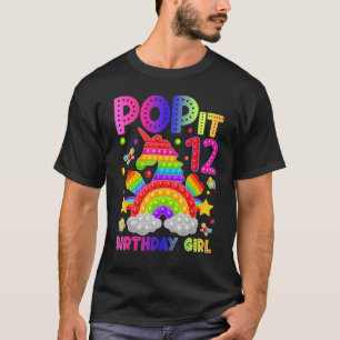 12th Birthday Fidget Toy Pop It Birthday Girl 12 Y T-Shirt