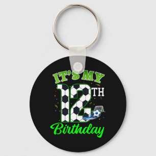 12th Birthday Football Boy Girl Kids Soccer Sports Key Ring