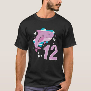 12th Birthday Girls Shark 12 years Old Ocean Shark T-Shirt