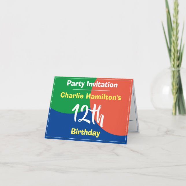 12th Birthday Invitation (Front)