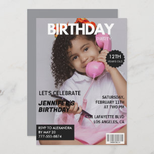 12th birthday invitations for her Magazine Cover