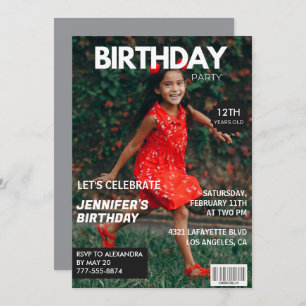 12th birthday invitations for her Magazine Cover
