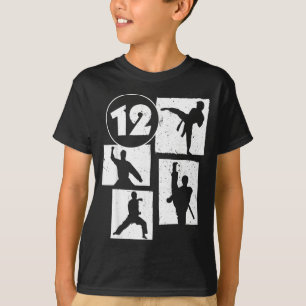12th Birthday Karate Taekwondo 12 Years Old Boy T-Shirt