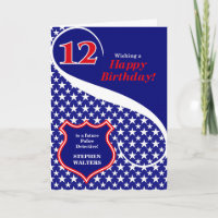 12th Birthday Law Enforcement Theme with Name